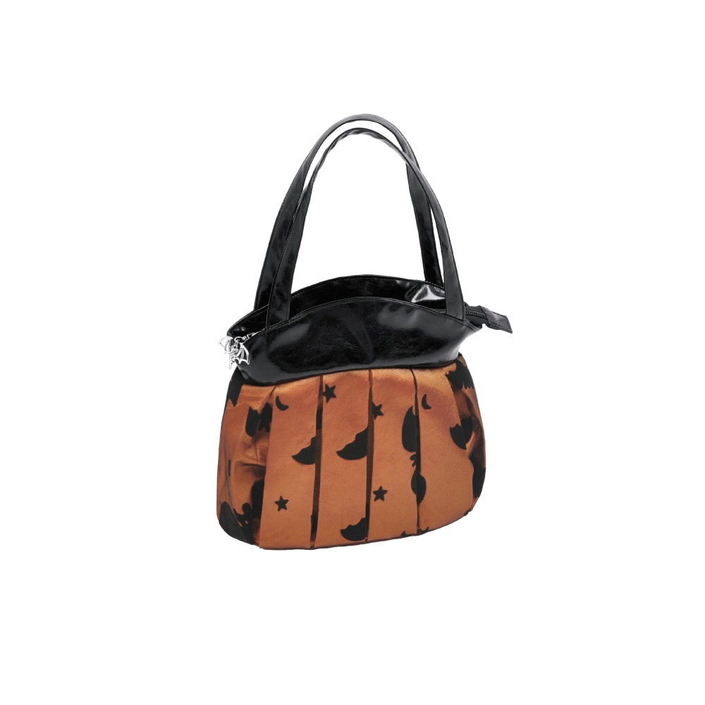 Dark in Love - Halloween Bat & PumpkinInspired Handbag - Orange
